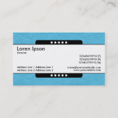 Middenband 5 Spots - Blauwe papierstructuur Visitekaartje (Achterkant)