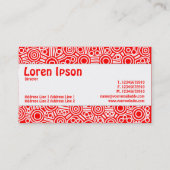 Middenband - Alien-circuits II - rood en wit Visitekaartje (Achterkant)