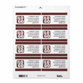 Middenband - Chocolade Etiket (Full Sheet)