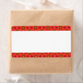 Middenband - Geometrische bloemen Etiket (Insitu)