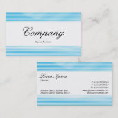 Middenband (gesneden) - gegolfd blauw visitekaartje (Voorkant / Achterkant)
