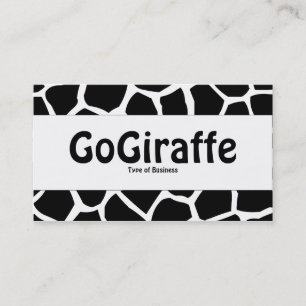 Middenband - GoGiraffe - zwart en wit Visitekaartje