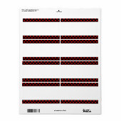 Middenband - Rode Bloemstippen Etiket (Full Sheet)