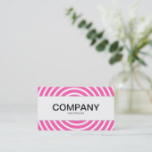 Middenband - spiral - Roze en wit Visitekaartje (Staand voorkant)