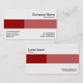 Middenband - twee tongen - schaduwen van Brick Red Visitekaartje (Voorkant / Achterkant)