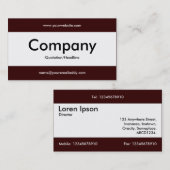 Middenband v2 - Donkerbruin 330000 Visitekaartje (Voorkant / Achterkant)