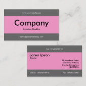 Middenband v2 - Grijs en Roze Visitekaartje (Voorkant / Achterkant)