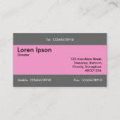 Middenband v2 - Grijs en Roze Visitekaartje (Achterkant)