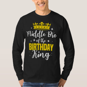Middenbroeder van het verjaardagskoningfeest Kroon T-shirt