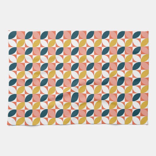 Middencentje modern lederen patroon theedoek (Horizontaal)