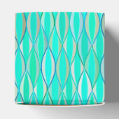 Middencentraaldruk - tinten turquoise bedankdoosjes (Bovenkant)