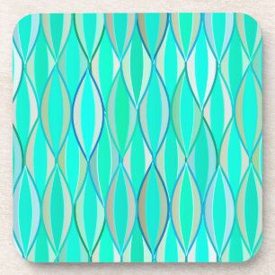 Middencentraaldruk - tinten turquoise bier onderzetter