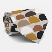 Middencentury Botanische Abstracte Terracotta Boho Stropdas (Opgerold)