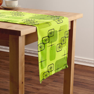 Middencentury Modern Sputnik Chartreuse Korte Tafelloper