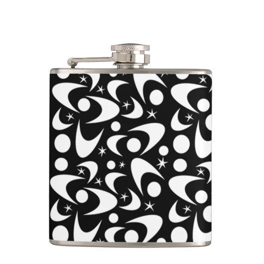 Middencentury Retro Boomerangs Heupfles (Voorkant)