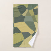Middencentury Rock Layers Green Handdoek (Handdoek)