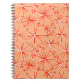 Middencentury Sputnik patroon, schaduwen van koraa Notitieboek (Voorkant)