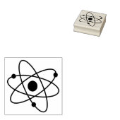 Middeneeuwse moderne atoommolecule Atom Rubberstempel (Gestempeld)