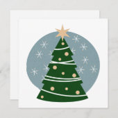 middeneeuwse moderne kerstboom feestdagenkaart (Voorkant / Achterkant)