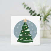 middeneeuwse moderne kerstboom feestdagenkaart (Staand voorkant)