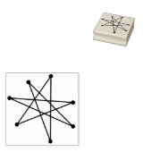 Middeneeuwse moderne, minimale atoomstartster rubberstempel (Gestempeld)