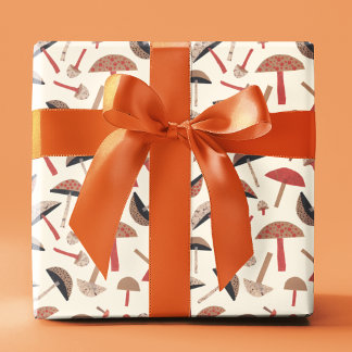 Middeneeuwse Paddenstoelen Retro-geïnspireerde Ori Cadeaupapier