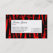 Middenlabel - Abstract zwart en rood II Visitekaartje (Achterkant)