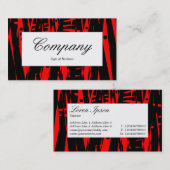 Middenlabel - Abstract zwart en rood Visitekaartje (Voorkant / Achterkant)
