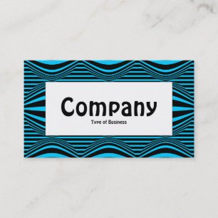 Middenlabel - Op Art III 01 - Zwart en blauw Visitekaartje