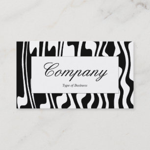 Middenlabel - Wavy Black en White Visitekaartje