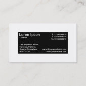 Middenlabel - zwart met wit visitekaartje (Achterkant)