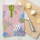 Middenmidden modern woestijnlandschap Alle kleuren Theedoek (Quarter Fold)