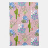 Middenmidden modern woestijnlandschap Alle kleuren Theedoek (Verticaal)