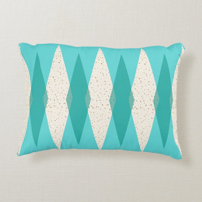 Middenmidden moderne Argyle Accent Pillow Accent Kussen (Achterkant)