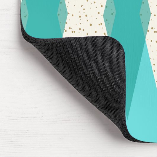 Middenmidden moderne Argyle Mousepad Muismat (Hoek)