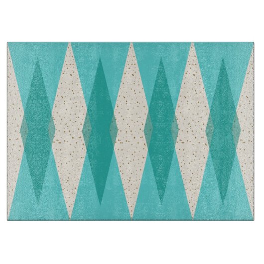 Middenmidden moderne Argyle-snijvlak Snijplank (Voorkant)