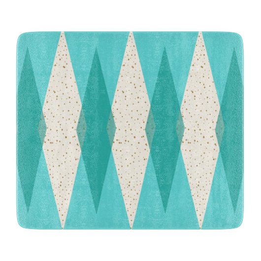 Middenmidden moderne Argyle-snijvlak Snijplank (Voorkant)