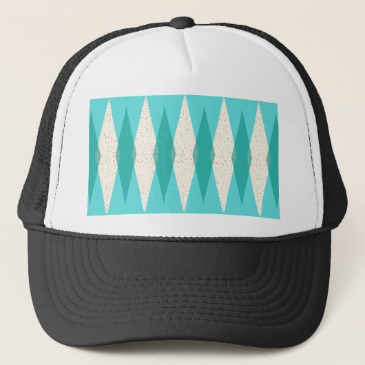 Middenmidden moderne Argyle Trucker Hat Pet (Voorkant)