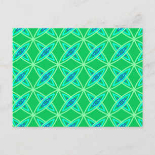 Middenmidden moderne atoomprinter - Jade Green Briefkaart
