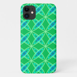 Middenmidden moderne atoomprinter - Jade Green iPhone 11 Hoesje