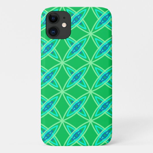 Middenmidden moderne atoomprinter - Jade Green Case-Mate iPhone Case (Achterkant)