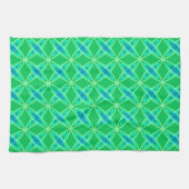 Middenmidden moderne atoomprinter - Jade Green Theedoek (Horizontaal)