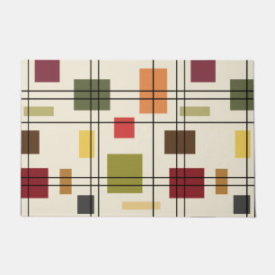 Middenmidden moderne geometrisch 1 deurmat