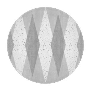 Middenmidden moderne grijze argyle-snijraad snijplank