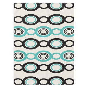 Middenmidden moderne keten links zwart Turquoise Tafelkleed