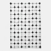 Middenmidden - zwart wit geometrisch patroon theedoek (Verticaal)