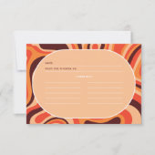Middenmodern Oranje retro boogrecept Kaarten (Voorkant)
