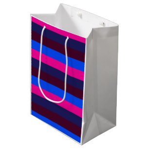Middennacht neon strepen medium cadeauzakje