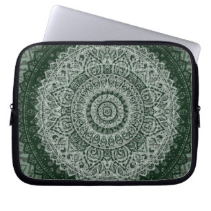 Middenoosterse, groene hippy patroonhoezen laptoph laptop sleeve