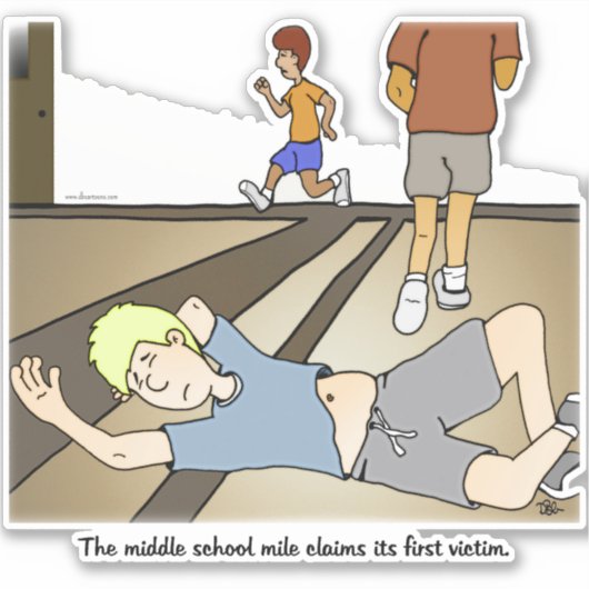 Middenschool - aangepaste Sticker snijden (Voorkant)